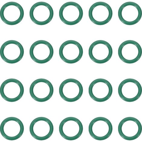 Joint Torique en Caoutchouc Fluoré 6.5x9.5x1.5mm ID x OD x Largeur, 20PCS Joint d'Étanchéité Bocaux Remplacement pour Réparation Plomberie Valves Tuyaux Robinet Voiture Gaz, Vert (1/5)