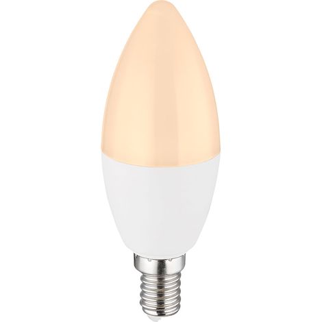 Source lumineuse ampoule LED blanche dimmable lampe en aluminium en forme de bougie moderne, 1x douille LED E14 7 watts 620 lumens 3000 Kelvin blanc chaud, DxH 3,7x10,7cm (1/2)