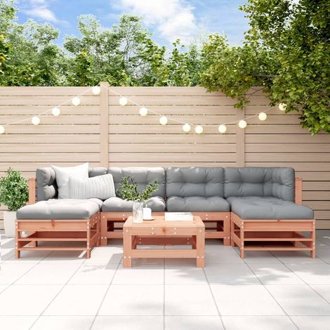 7-tlg. Garten-Lounge-Set Massivholz Douglasie (1/5)