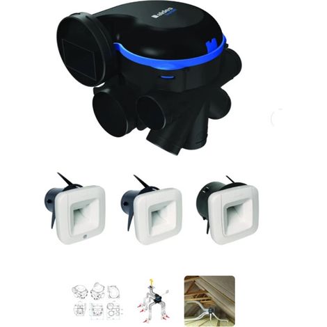 Aldes – VMC simple flux hygroréglable EasyHOME HYGRO Premium MW – Ultra-silencieux <20 dB(A) – Débit 10 m³/h – Installation EasyCLIP