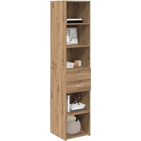 Armoire en Chêne Massif Artisanale - Penderie de Chambre 40x42,5x185 cm - Rangement Élégant et Robuste (1/5)