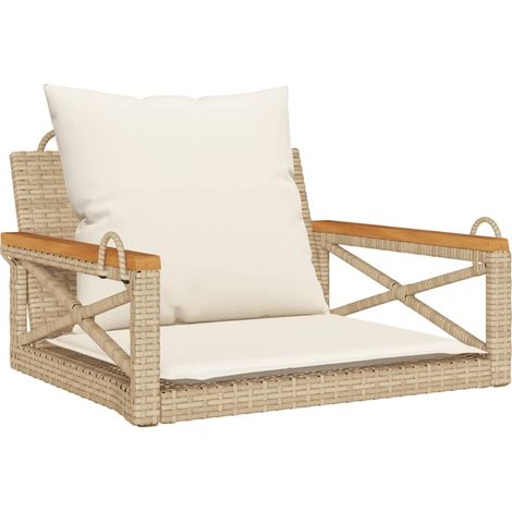 Maison Exclusive - Hängesessel mit Kissen Beige 63x62x40 cm Poly