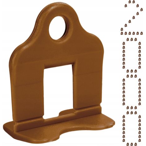 Sistema di livellamento per piastrelle Clip 2 mm 2000 pezzi Simplefix Colore Marrone (1/5)