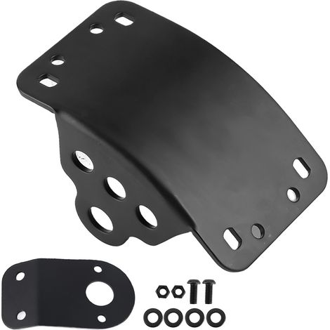 Kit de support de feu arrière de plaque d'immatriculation à montage latéral adapté pour moto Cruiser/Bobber/Chopper avec axes de 3/4 pouces