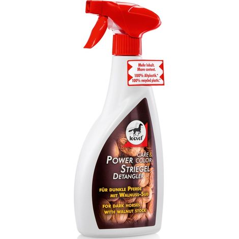 Power districante Leovet con decotto di noce per cavalli scuri aiuta l'eliminazione dei nodi e ravviva colore 550 ml