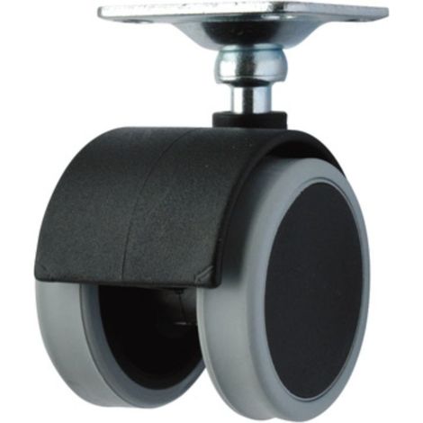 Ruota pivotante 50 mm nera