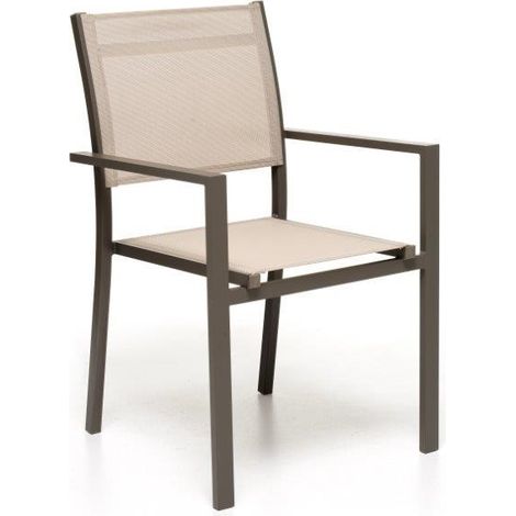 Poltrona Otranto M0939-09 pieghevole alluminio brown schienale seduta textilene