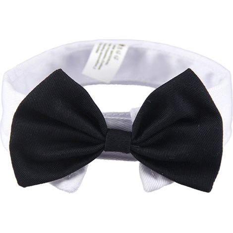 Nœud papillon ajustable pour animaux de compagnie, collier pour chien et chat, smoking de cérémonie pour petits animaux. (1/4)