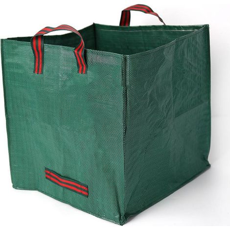 Sac de jardin carré 50x50x50 cm, poubelle végétale robuste, collecteur de déchets verts, grand sac réutilisable pour feuilles et débris, format 50 cm, outil de jardinage pratique. (1/5)