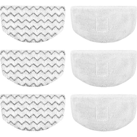 Filiyano-Lot de 6 lingettes de rechange lavables et réutilisables pour balai vapeur Bissell.