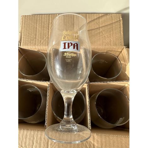 Lot de 6 verres à bière St Feuillien IPA - 33 cl - Neufs