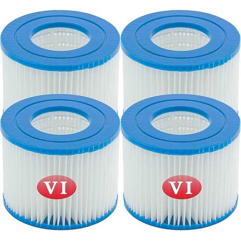 Cartouche filtrante de type VI compatible avec Bestway Lay-Z-Spa, compatible avec Bestway 58239 (4 pièces) (1/5)