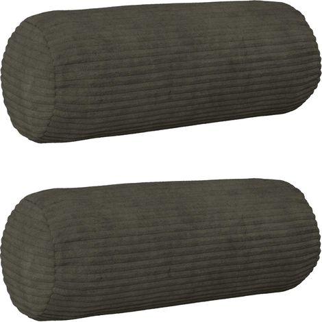 Housse de coussin 2 pcs HEERLEN Anthracite Ø 15 x 40 cm (1/5)