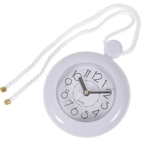 Horloge murale champêtre White Towel, horloge murale moderne, petite horloge murale silencieuse, horloge de salle de bain (1/5)