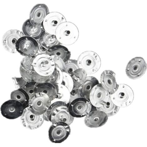 BUNTHAUS Lot de 300 Supports pour Mèche de Bougie, Bases Métalliques en Métal, Onglets, Pied de Bricolage, Fabrication de Bougies, Bougies Chauffe-Plat, Accessoires de Mèches Rondes (1/5)
