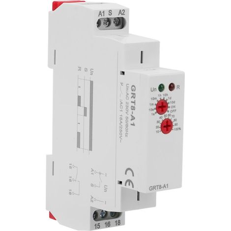GRT8-A1 Mini relais temporisé à la mise sous tension Montage sur rail DIN AC 220V (1/5)