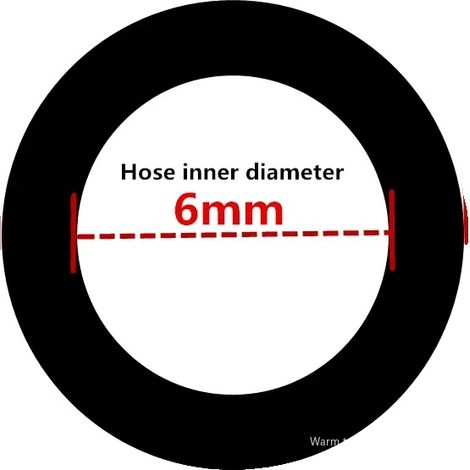 Manguera de agua, PVC duradero, resistente a la abrasión, 6 mm x 8 mm, 5 metros (1/2)