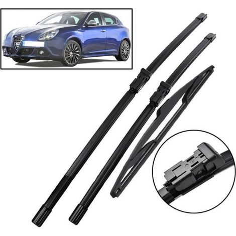 Lot de 3 Balais d'essuie-glace avant + arrière Pour Alfa Romeo Giulietta 940 2010 2011 2012 2013 2014 2015 2016 2017 2018 2019 2020 (1/4)