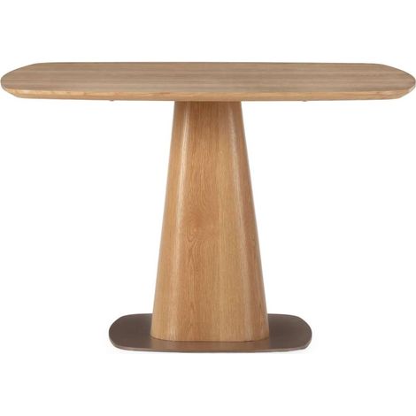 Mesa para comedor cuadrada fija Md-Kora acabado roble, 120cm(ancho) 76cm(altura) 120cm(fondo). (1/5)