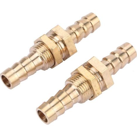 Raccord Rapide en Ligne pour Tuyau de Gaz, 2 Pcs Laiton à Fixation Rapide Raccord Connecteur de Tuyau en Laiton pour Adaptateurs de Tuyau de Bassin de Piscine(8mm) (1/5)