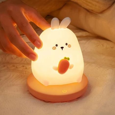 Veilleuse Panda mignon en Silicone USB, rechargeable, parfaite pour les chambres d'enfants et crée une atmosphère apaisante (1/4)