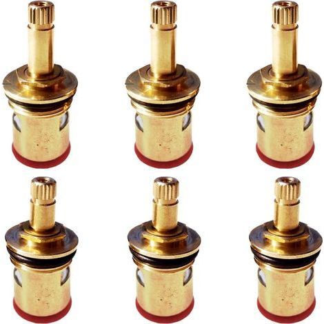 – Lot de 6 cartouches de robinet céramique 40mm – Antirouille et anti-corrosion – Compatible mitigeurs salle de bain et cuisine (1/5)