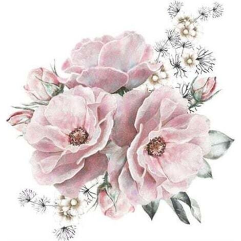 Wandaufkleber mit Pfingstrosenblumen