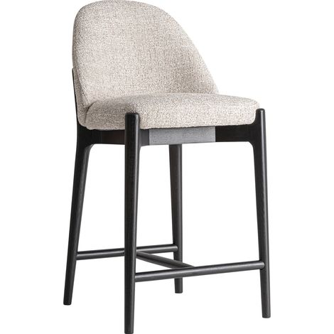 Tabouret de bar contemporain beige et noir - beige et noir (1/5)