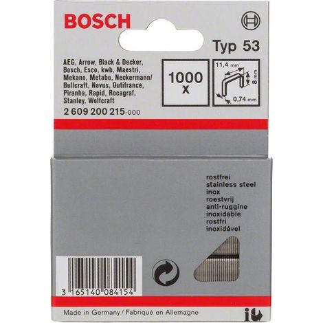Bosch Feindrahtklammer Typ 53, rostfrei Typ 53 L= 8 mm