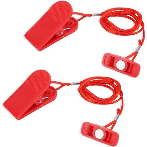 Clé De Sécurité Magnétique Pour Tapis Roulant - Interrupteur D'arrêt D'urgence Universel - Compatible Avec La Plupart Des Modèles - 2 Pièces (1/3)