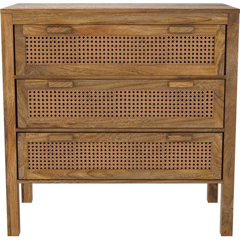 Commode en cannages et bois 3 tiroirs - TIKI