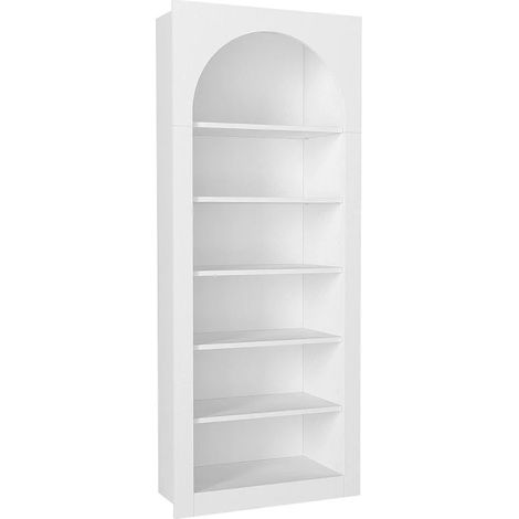Bibliothèque avec 6 niches - Blanc - CYMORA