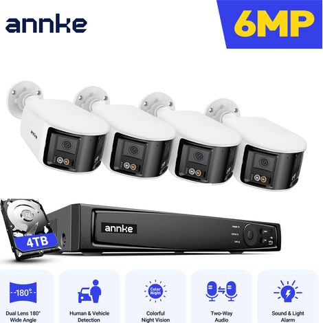 ANNKE 6-MP-PoE-Außenkamerasystem mit intelligenter Hybridbeleuchtung und 24/7-Aufzeichnung