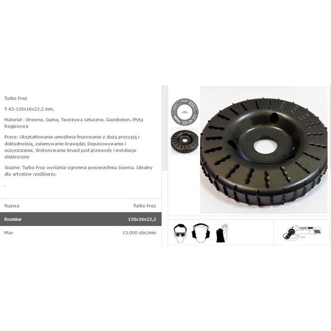 Tarpol frez tarnikowy 120/18mm t-43