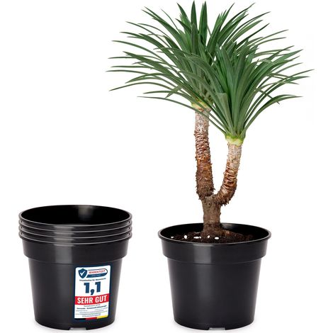 Garronda Pots Horticulture Ronds Pots pour Culture de Plants de Plantes et Fleurs GD-0025 (5 Pièces Noir, ⌀ 45cm H=33,5cm)