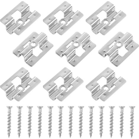 100 Pcs Stainless Steel Decking Clips with 100 Screws for WPC/BPC, Bamboo Wood Closure (1/5)