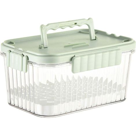 1 Conteneur alimentaire 1500ml étanche plastique sans BPA avec filtre couvercle sécurisé fourchettes bac glaçons famille voyage (1/5)