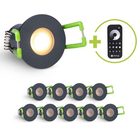 Einbaustrahler Mini Livorno 3W 2700K IP65 - Farbe: anthrazit RAL 7016 - Anzahl: 10x (1/5)