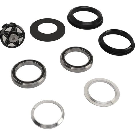 Ensemble de cuvettes de fourche avant de vélo en alliage d'aluminium anodisé étanche, entretoise de jeu de direction pour cadre à tube de direction conique de 44 à 50,6 mm (1/5)