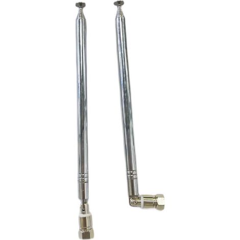 Telescopic antenna for radio, 10160-10 sections, F-type head, 21.5cm retractable, 142cm extendable, 1.4m long. (1/4)