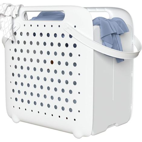 OEM – Faltbarer Wäschekorb (45 l) – BPA-freies PP-Material – Abmessungen: 41 x 27 x 43 cm – Abnehmbare Griffe für einfaches Tragen