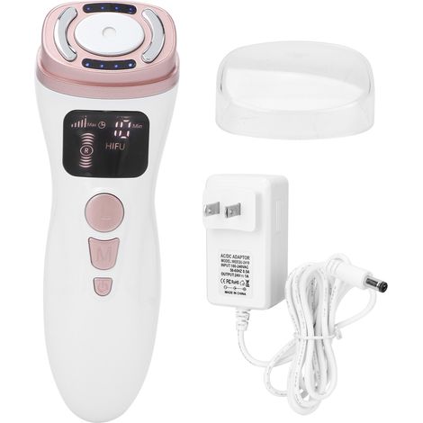 Appareil de rajeunissement cutané RF EMS anti-âge lifting visage, tenseur de peau blanc 110-240V prise US (1/5)