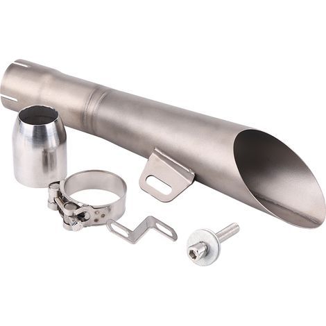 Embout de Silencieux pour Moto, Stainless Steel, Couleur Titane, Adaptable 35-51mm, Kit Universel (1/5)