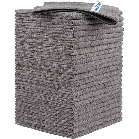 Pack of 24 Microfiber Cloths, Lint-Free, Scratch-Resistant, Absorbent, Reusable, for Kitchen, Car, Glass (1/5)