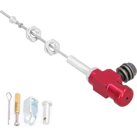 Tige de maître-cylindre d'embrayage hydraulique, pompe de frein, M10x1,25mm, alliage d'aluminium, pour moto, quad et tout-terrain, rouge (1/5)
