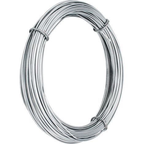 WURKO alambre galvanizado n2 50 gr 9mt , Rollo de alambre galvanizado de 50 g Fabricado en metal galvanizado de alta calidad Excelente protección contra la corrosión y a la (1/3)