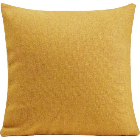 Housse de coussin 50x50 cm MADURA - Ocre jaune - MARCELO (1/5)