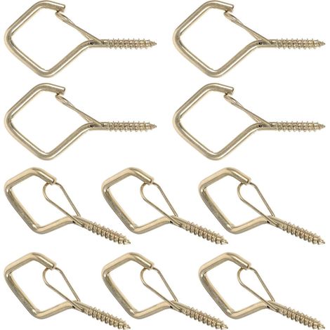 10 crochets à vis - doré - pour suspension et rangement (1/5)