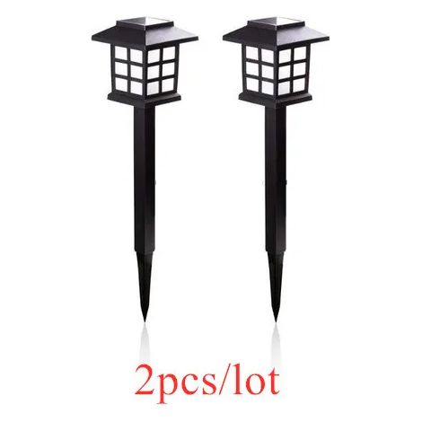 (Lot de 2 - blanc chaud) Lampes solaires LED étanches pour allée, jardin, terrasse, patio, allée piétonne (1/5)
