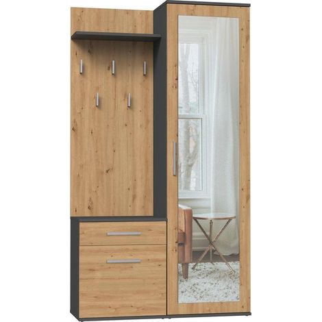DUO-KLEIDERSCHRANK - ANTHRAZIT/ARTISAN
